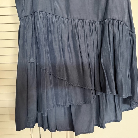 Chic Asymmetrical Blue Women's Shirt - Picture 3 of 12